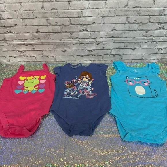 Girls Summer Clothes Size 6-9, 6-12 Months Lot of 9 Tops Shorts Pants 1 Piece - Picture 2 of 10